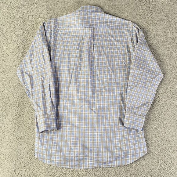 Vintage Gitman Bros Shirt Mens Medium Blue Plaid Button Long Sleeve USA Made - Picture 5 of 8